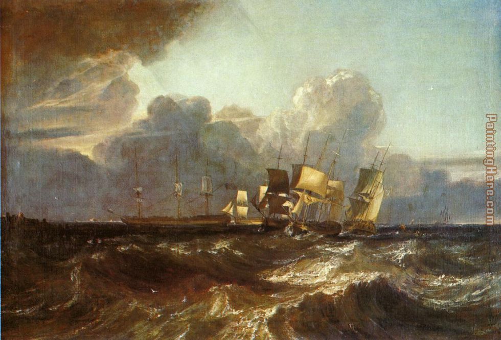 Ships Bearing Up for Anchorage painting - Joseph Mallord William Turner Ships Bearing Up for Anchorage art painting
